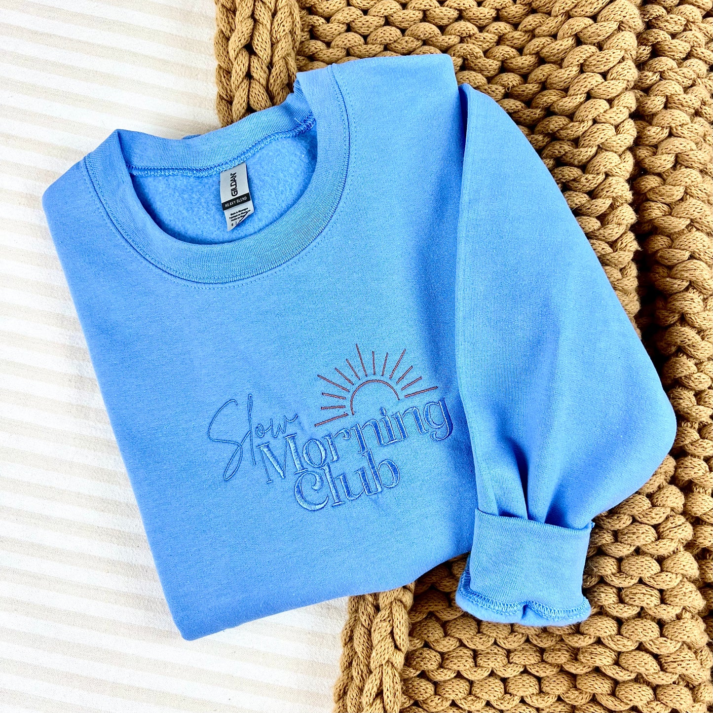Slow Morning Club - Embroidered Crewneck